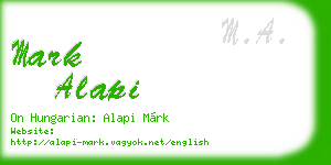 mark alapi business card